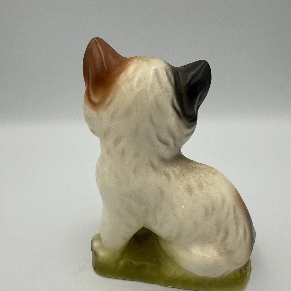Vintage Norleans Ceramic Orange Cat With Blue Eyes Made in Japan 5